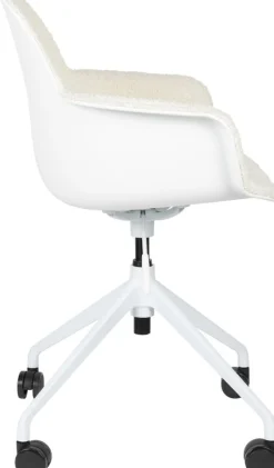 Chaise de bureau avec accoudoirs en aluminium et polypropylène blanc 84,4cm Albert Kuip - Zuiver