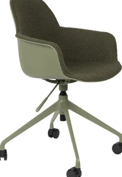 Chaise de bureau avec accoudoirs en aluminium et polypropylène vert 84,4cm Albert Kuip - Zuiver
