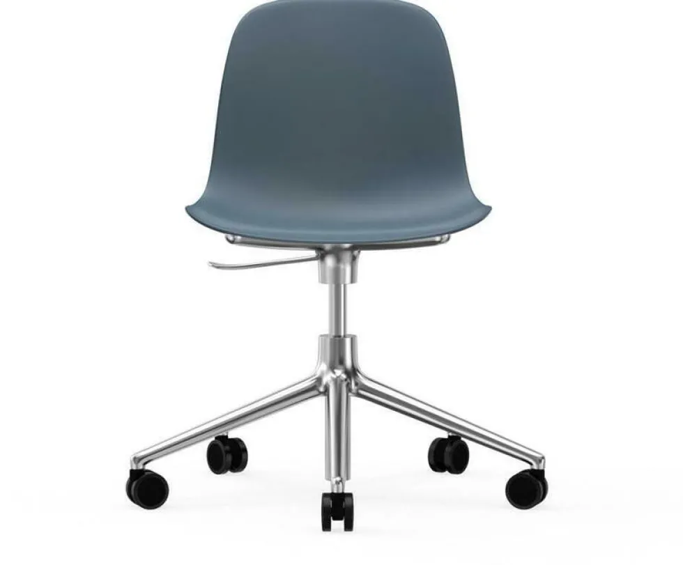 Chaise de bureau en aluminium et pp bleu Form - Normann Copenhagen