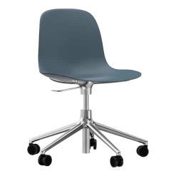 Chaise de bureau en aluminium et pp bleu Form - Normann Copenhagen