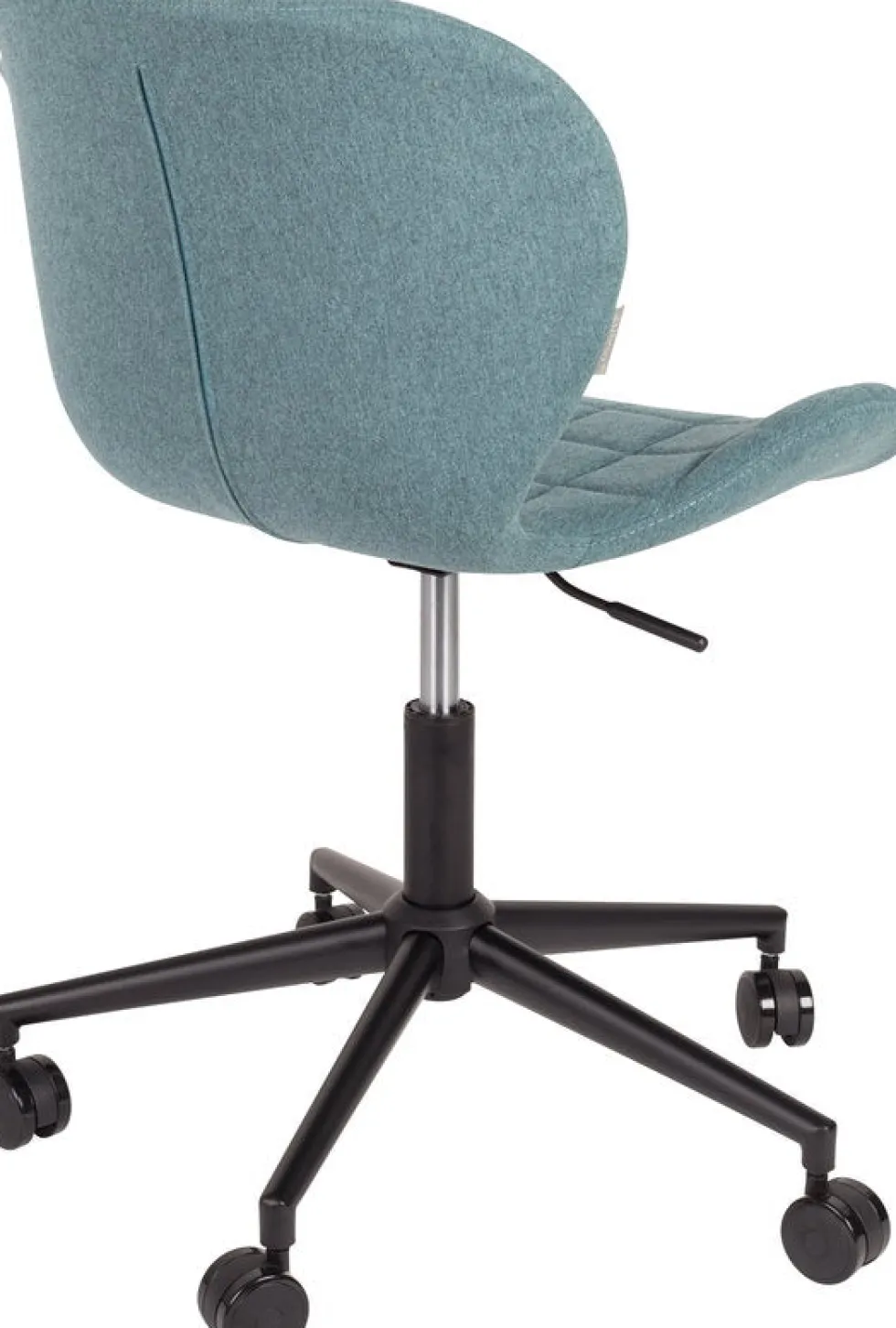 Chaise de bureau réglable en fer noir et polyester bleu 76cm OMG - Zuiver