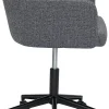 Chaise de bureau à roulettes en tissus gris foncé Rest- Hübsch