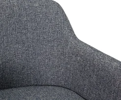 Chaise de bureau à roulettes en tissus gris foncé Rest- Hübsch