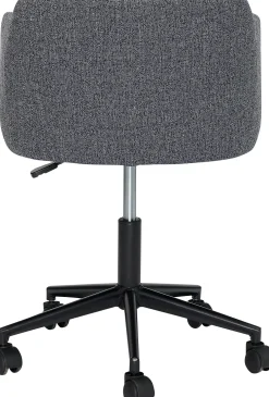 Chaise de bureau à roulettes en tissus gris foncé Rest- Hübsch
