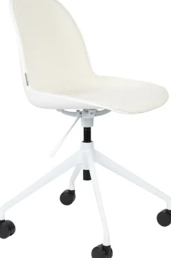 Chaise de bureau sans accoudoirs en aluminium et polypropylène blanc 84,4cm Albert Kuip - Zuiver