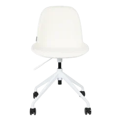 Chaise de bureau sans accoudoirs en aluminium et polypropylène blanc 84,4cm Albert Kuip - Zuiver