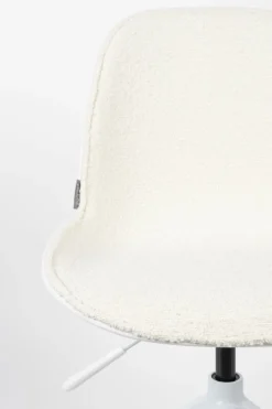 Chaise de bureau sans accoudoirs en aluminium et polypropylène blanc 84,4cm Albert Kuip - Zuiver