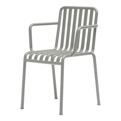 Chaise de jardin avec accoudoir en métal gris Palissade - HAY