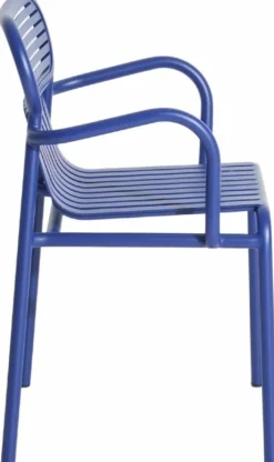 Chaise de jardin avec accoudoirs bleue Week end - Petite friture