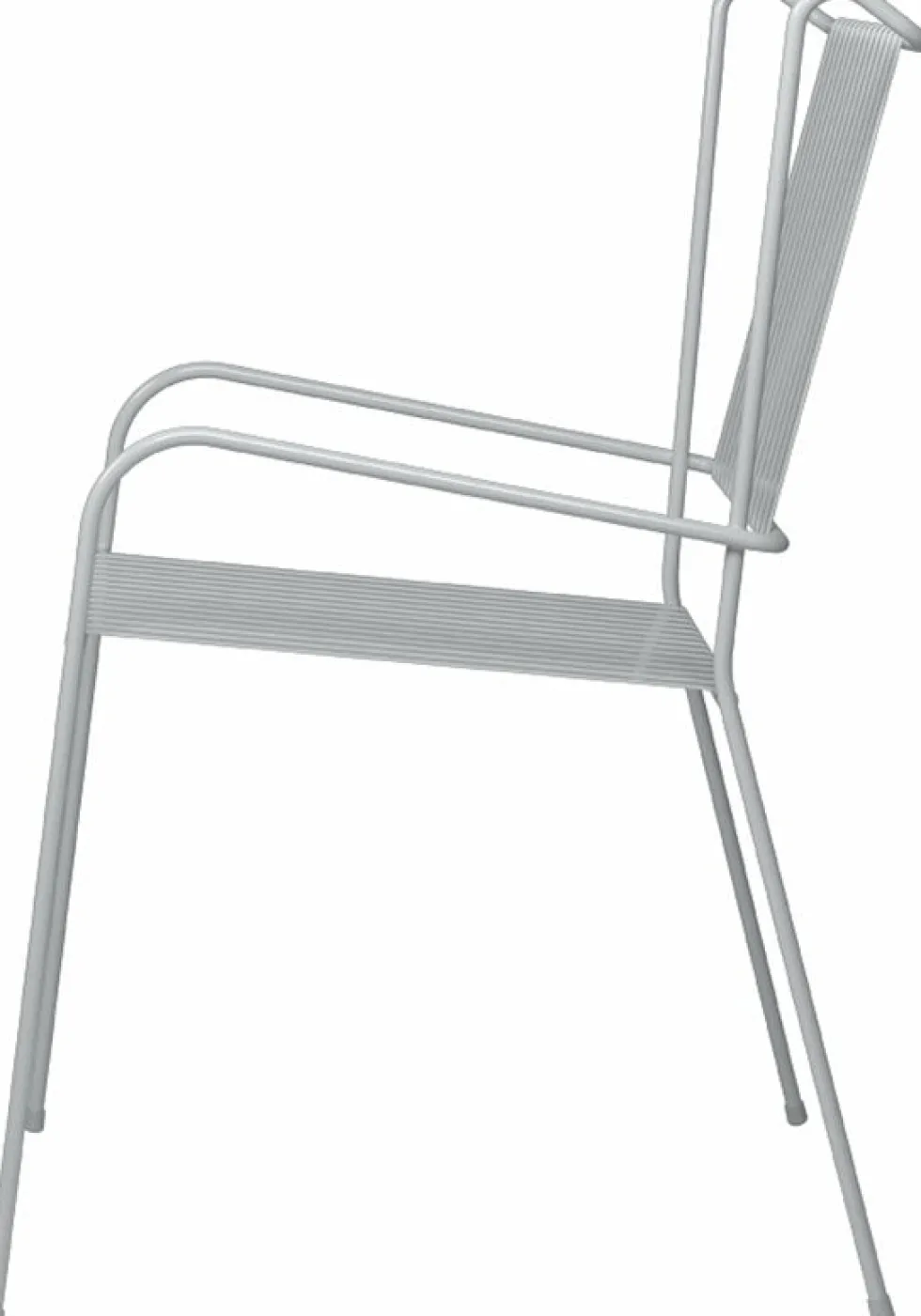 Chaise de jardin avec accoudoirs en acier blanc Capri - Cools Collection