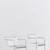 Chaise de jardin avec accoudoirs en acier galvanisé 54x65x80cm Palissade - HAY