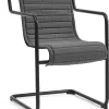 Chaise de jardin avec accoudoirs en acier gris anthracite 54x65x80cm Palissade - HAY