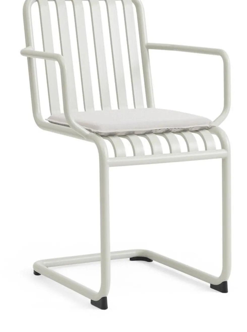 Chaise de jardin avec accoudoirs en acier gris clair Palissade - HAY