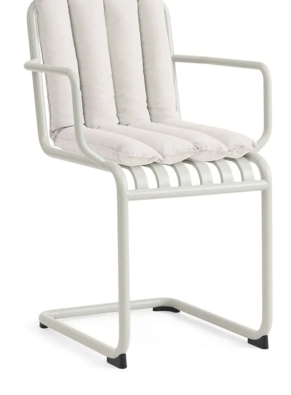 Chaise de jardin avec accoudoirs en acier gris clair Palissade - HAY
