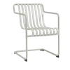 Chaise de jardin avec accoudoirs en acier gris clair 54x65x80cm Palissade - HAY