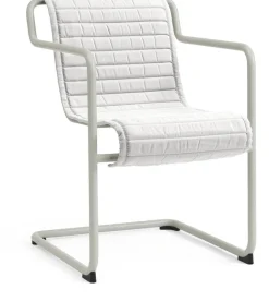 Chaise de jardin avec accoudoirs en acier gris clair 54x65x80cm Palissade - HAY