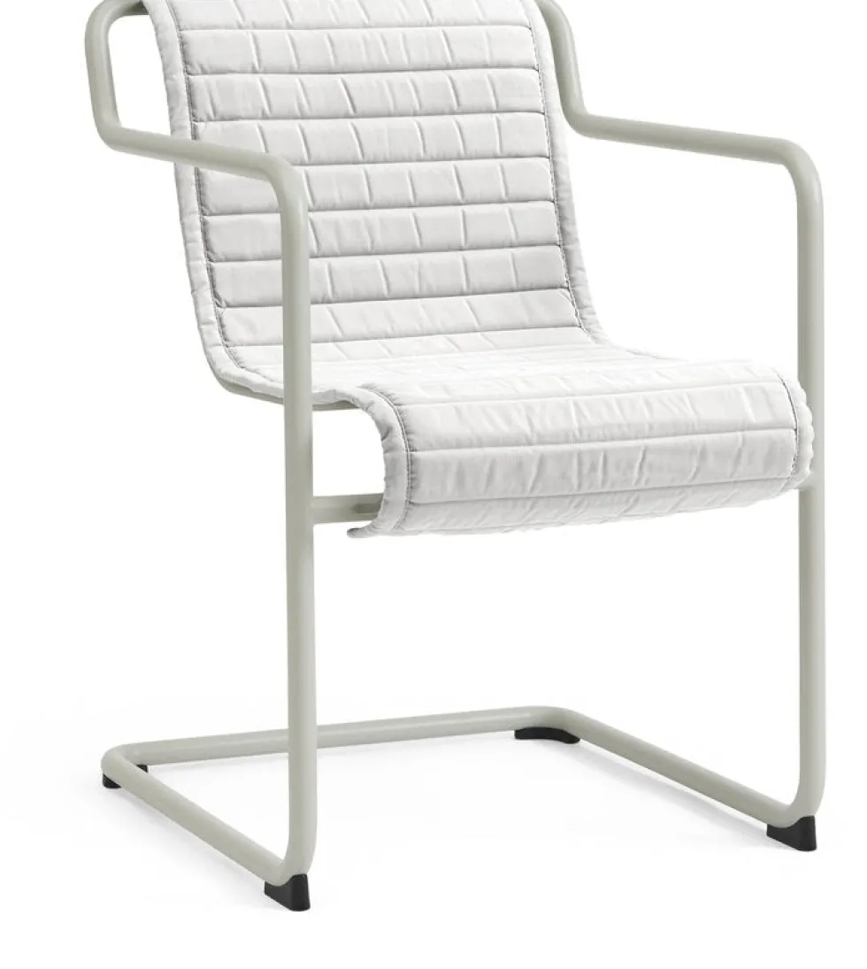 Chaise de jardin avec accoudoirs en acier gris clair 54x65x80cm Palissade - HAY