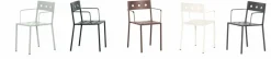 Chaise de jardin avec accoudoirs en acier rouge Balcony - HAY