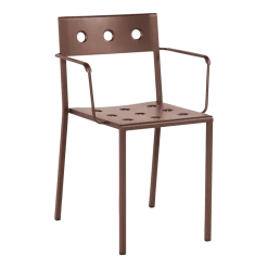Chaise de jardin avec accoudoirs en acier rouge Balcony - HAY