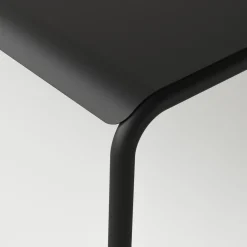 Chaise de jardin avec accoudoirs en acier thermolaqué noir graphite Panorama - TIPTOE