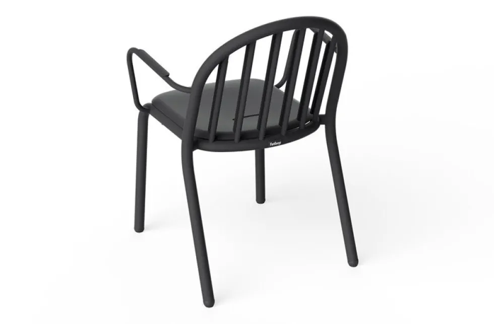 Chaise de jardin avec accoudoirs en aluminium anthracite 60x59x80cm Fred's - Fatboy