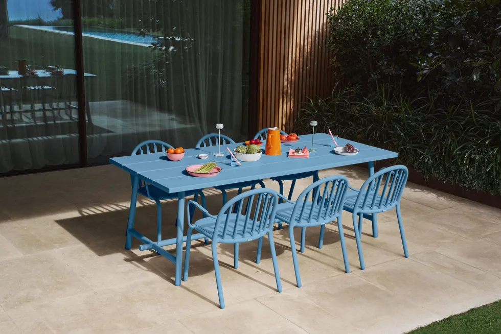 Chaise de jardin avec accoudoirs en aluminium anthracite 60x59x80cm Fred's - Fatboy