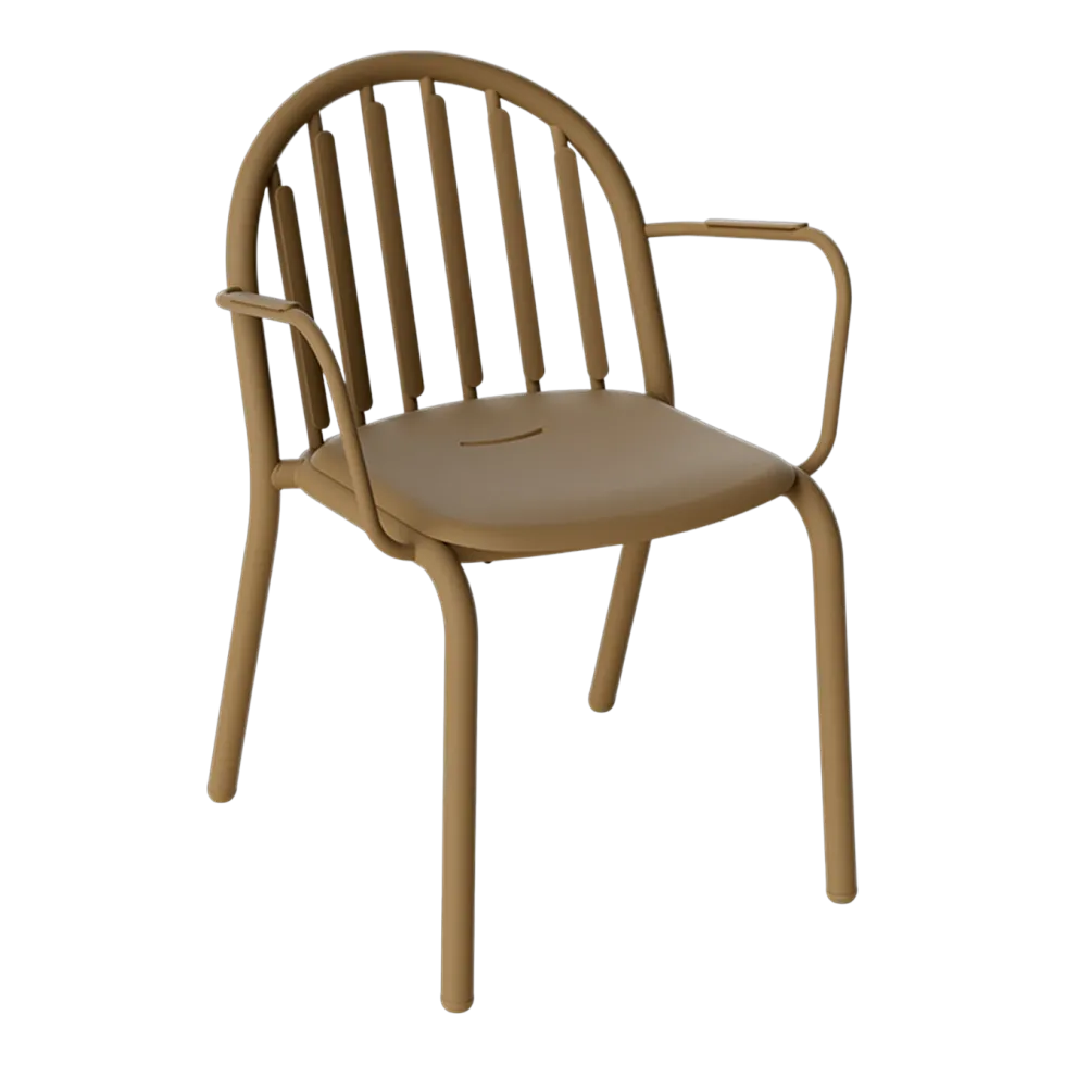 Chaise de jardin avec accoudoirs en aluminium mocha 60x59x80cm Fred's - Fatboy
