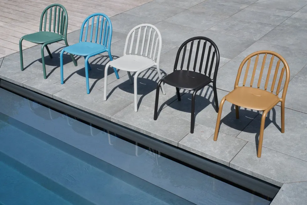 Chaise de jardin avec accoudoirs en aluminium mocha 60x59x80cm Fred's - Fatboy