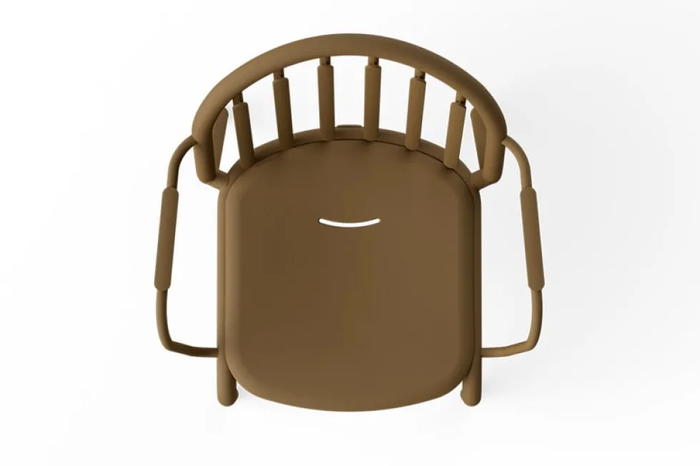 Chaise de jardin avec accoudoirs en aluminium mocha 60x59x80cm Fred's - Fatboy
