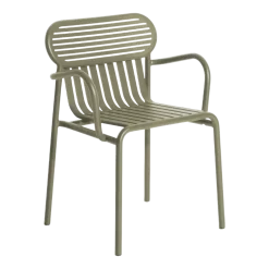 Chaise de jardin avec accoudoirs verte jade Week-End - Petite Friture