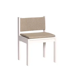 Chaise de jardin en acier beige et coussins beige sable Haus - Hübsch