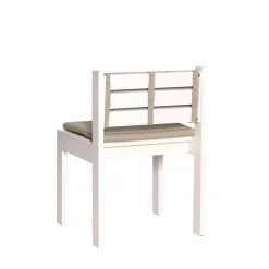 Chaise de jardin en acier beige et coussins beige sable Haus - Hübsch