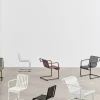 Chaise de jardin en acier blanc cassé Palissade - HAY
