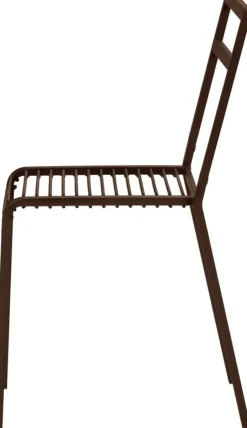 Chaise de jardin en acier brun cacao Oto - noo.ma