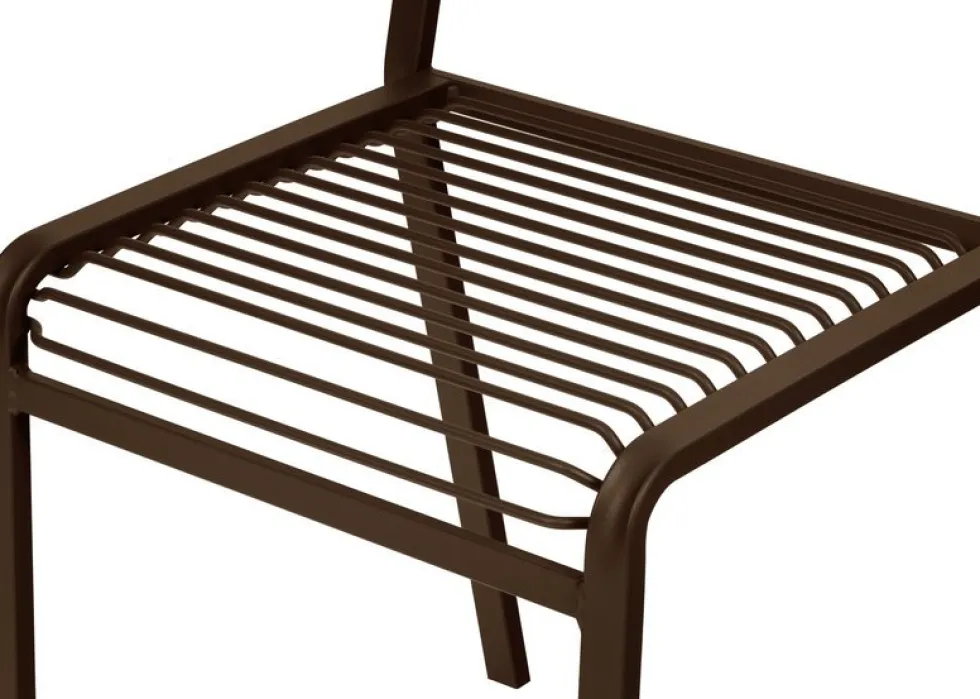 Chaise de jardin en acier brun cacao Oto - noo.ma