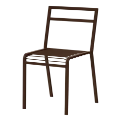 Chaise de jardin en acier brun cacao Oto - noo.ma