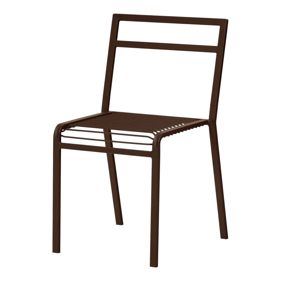 Chaise de jardin en acier brun cacao Oto - noo.ma