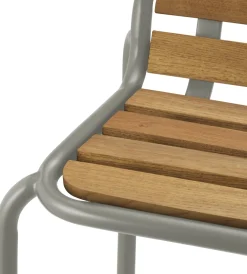 Chaise de jardin en acier et bois gris Vig Robinia - Normann Copenhagen