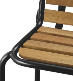 Chaise de jardin en acier et bois noir Vig Robinia - Normann Copenhagen