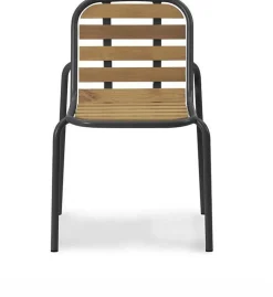 Chaise de jardin en acier et bois noir Vig Robinia - Normann Copenhagen