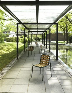 Chaise de jardin en acier et bois noir Vig Robinia - Normann Copenhagen