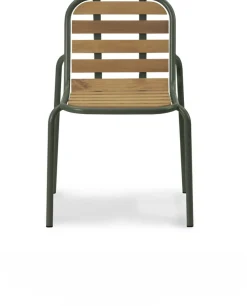 Chaise de jardin en acier et bois vert foncé Vig Robinia - Normann Copenhagen