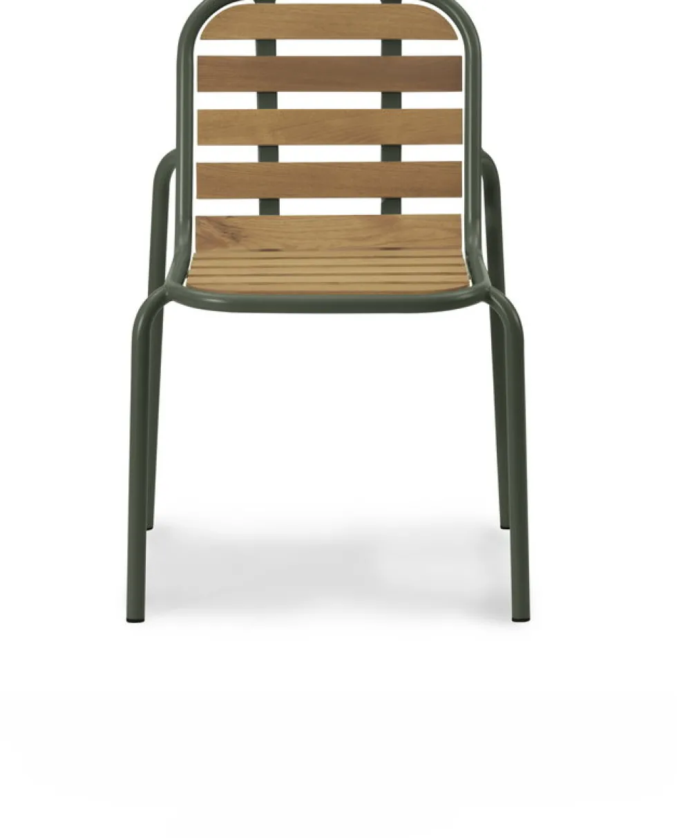 Chaise de jardin en acier et bois vert foncé Vig Robinia - Normann Copenhagen