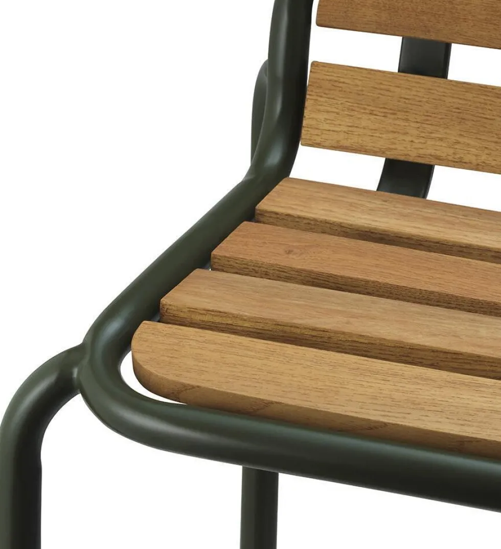 Chaise de jardin en acier et bois vert foncé Vig Robinia - Normann Copenhagen
