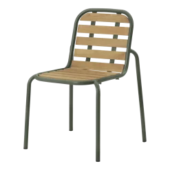 Chaise de jardin en acier et bois vert foncé Vig Robinia - Normann Copenhagen