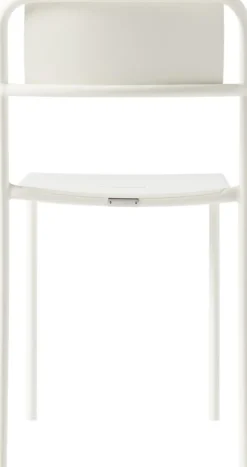 Chaise de jardin en acier inoxydable blanc pur Patio - Tolix
