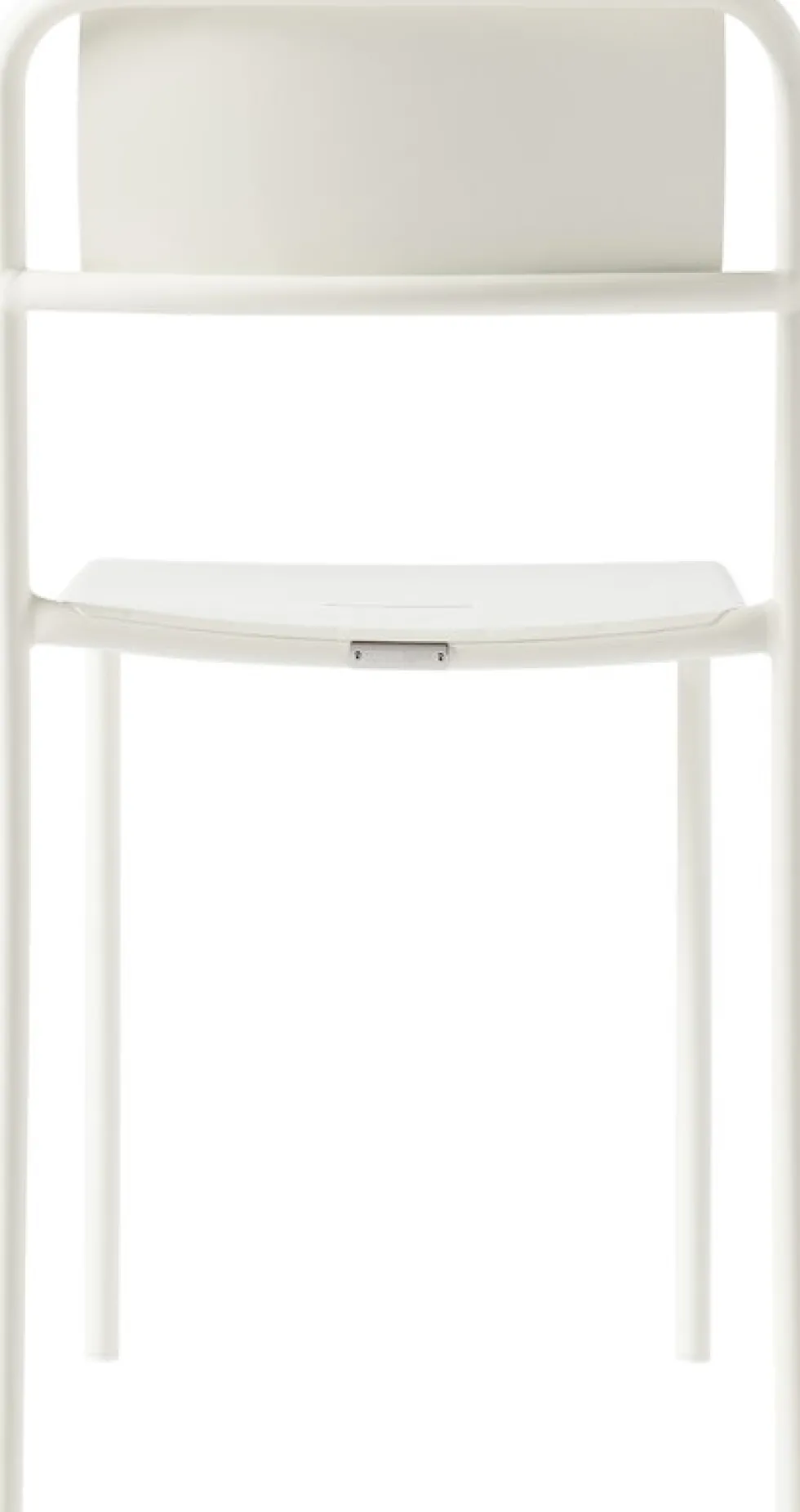 Chaise de jardin en acier inoxydable blanc pur Patio - Tolix