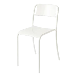 Chaise de jardin en acier inoxydable blanc pur Patio - Tolix