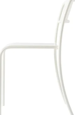 Chaise de jardin en acier inoxydable blanc pur Patio - Tolix
