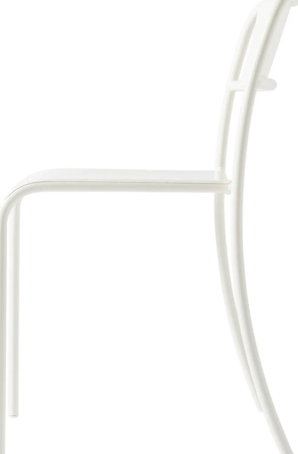 Chaise de jardin en acier inoxydable blanc pur Patio - Tolix